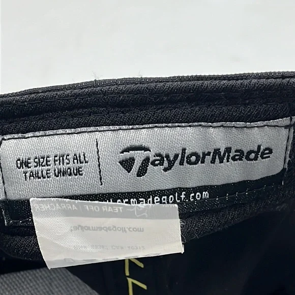 Taylor Made Black Hat with White Logo Adjustable HT3383B - Picture 6 of 6